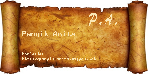 Panyik Anita névjegykártya