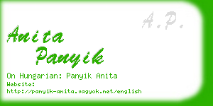 anita panyik business card